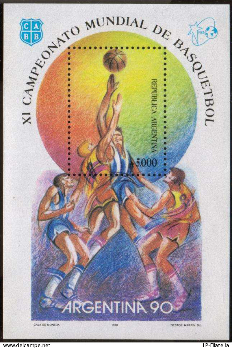 Argentina - 1990 - Campeonato Mundial De Básquetbol - World Basketball Championship. - Ungebraucht