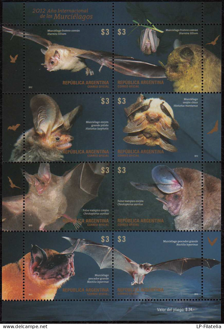 Argentina - 2012 - Año Internacional Del Murciélago - International Year Of The Bat. - Unused Stamps