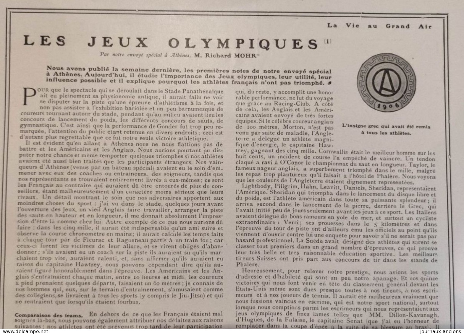 1906 LES JEUX OLYMPIQUES - LUTTE À LA CORDE - MARATHON - SAUT EN HAUTEUR - DISQUE - CORDE LISSE - ESCRIME - 100 M - Boeken