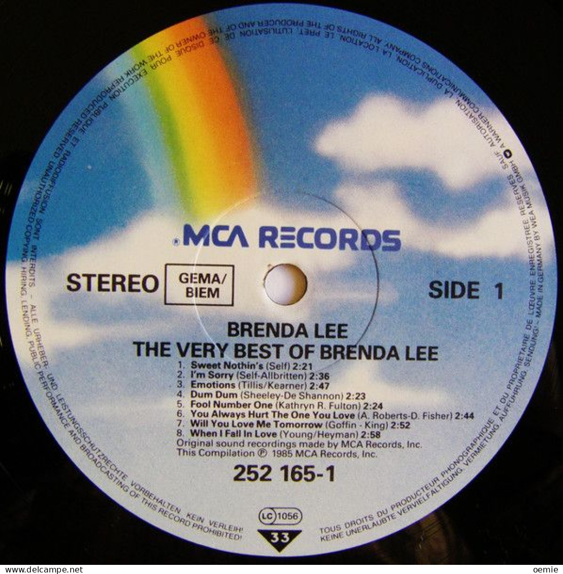 BRENDA LEE  / THE VERY  BEST OF   ALBUM DOUBLE  31 TITRES
