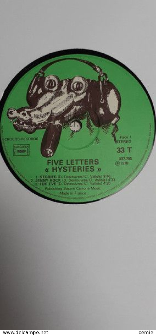 FIVE LETTERS  / HYSTERIES - Disco, Pop