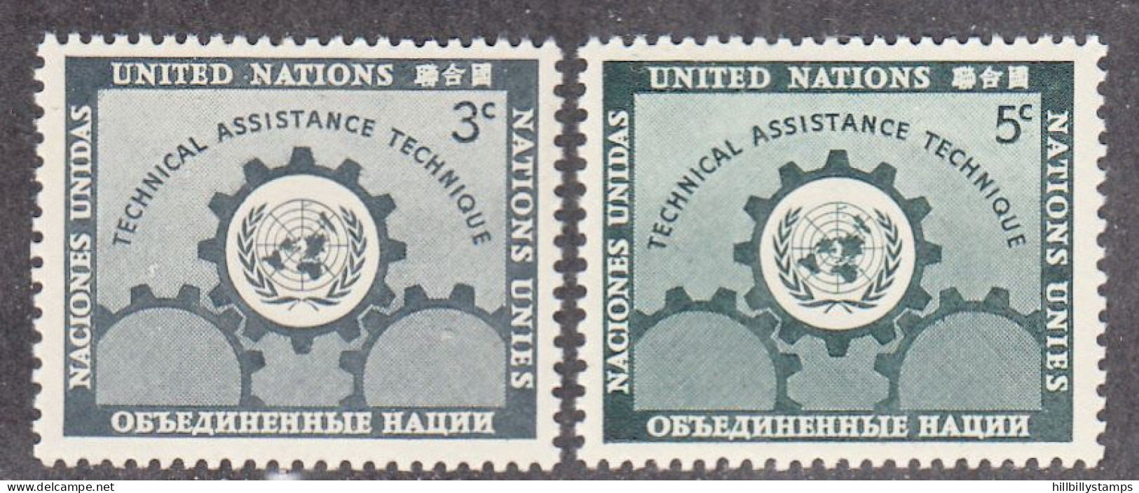 UNITED NATIONS NY   SCOTT NO 19-20   MNH     YEAR  1953 - Neufs