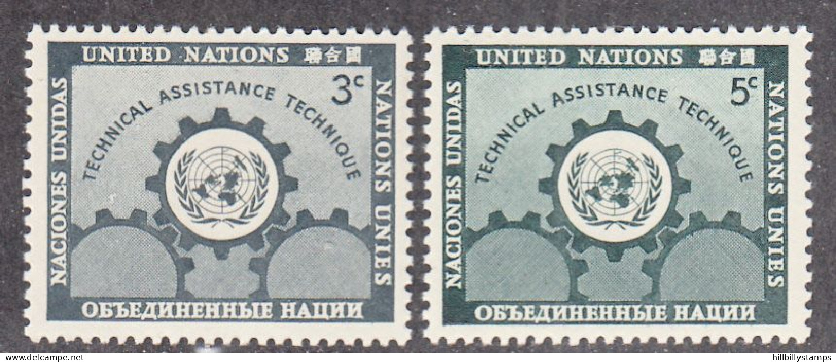 UNITED NATIONS NY   SCOTT NO 19-20   MNH     YEAR  1953 - Nuevos