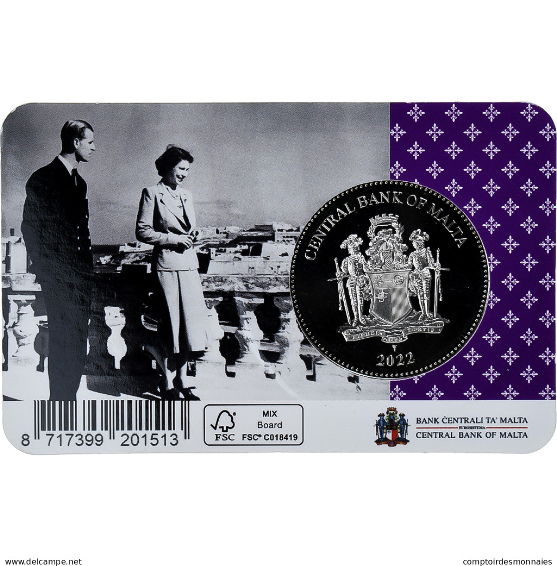 Malte, Elizabeth II, 25 Euro, Platinium Jubilee, 2022, FDC, Cupro-nickel - Malte