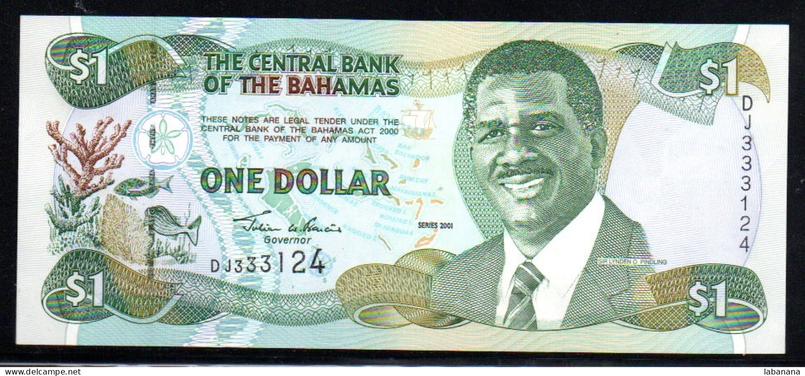 659-Bahamas 1$ 2001 DJ333 - Bahamas