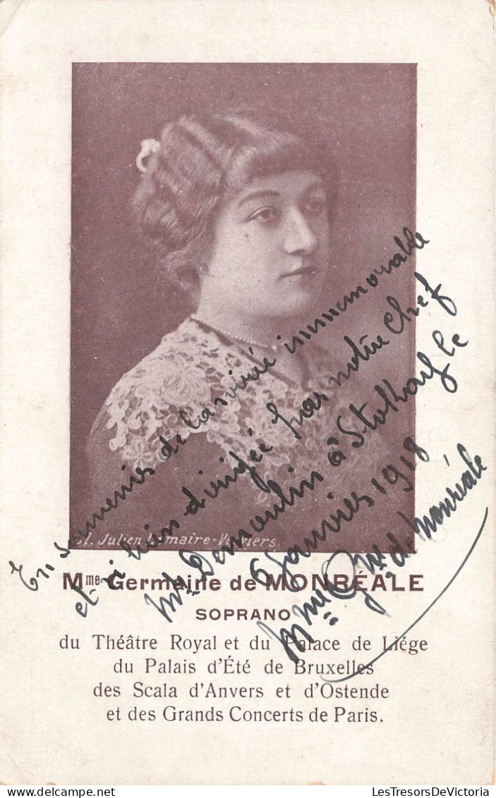 CÉLÉBRITÉS - Madame Germaine De Monréale - Carte Postale Ancienne - Donne Celebri