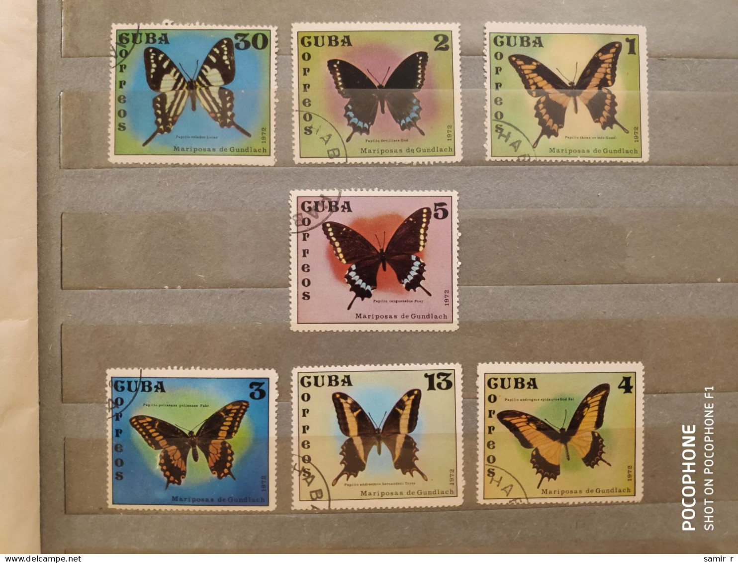 1972	Cuba	Butterflies (F62) - Usados