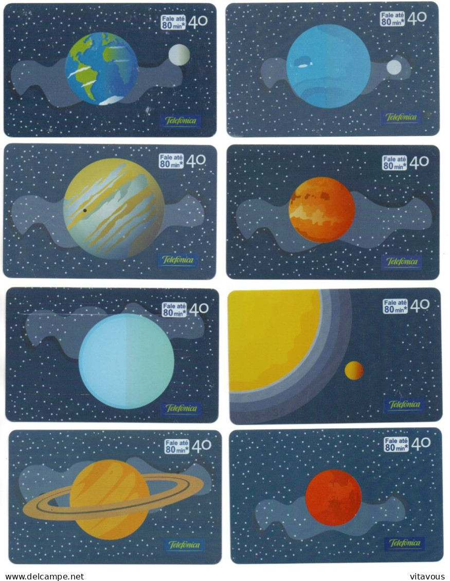 Série Complète Astronomie 10 Télécartes Brésil Phonecard (salon 448) - Brasilien