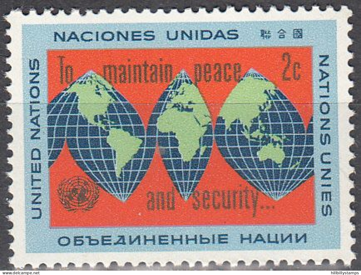 UNITED NATIONS NY   SCOTT NO 125   MNH     YEAR  1964 - Ungebraucht