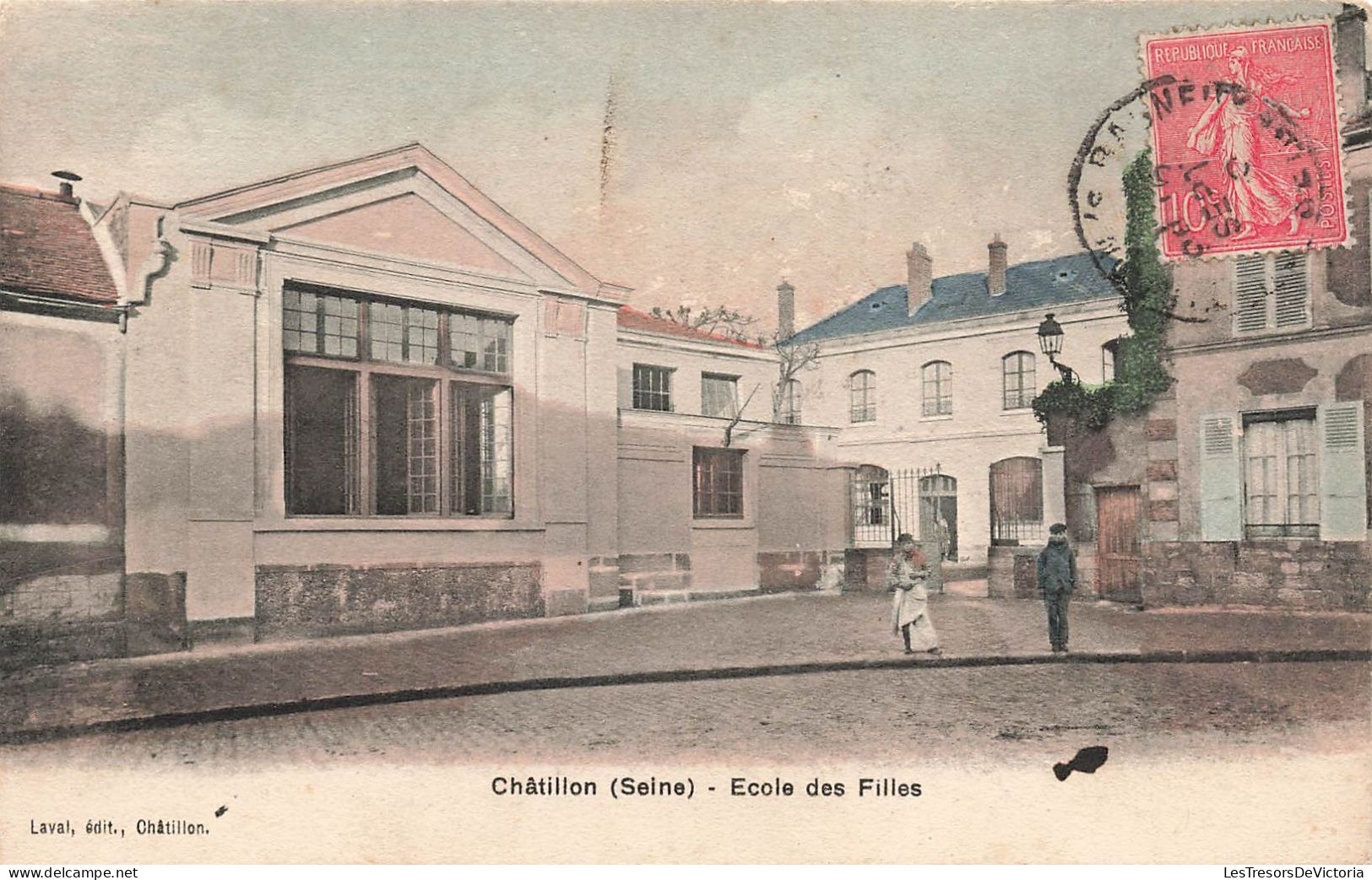 FRANCE - Chatillon Sur Seine - Ecole Des Filles - Colorisé - Carte Postale Ancienne - Chatillon Sur Seine