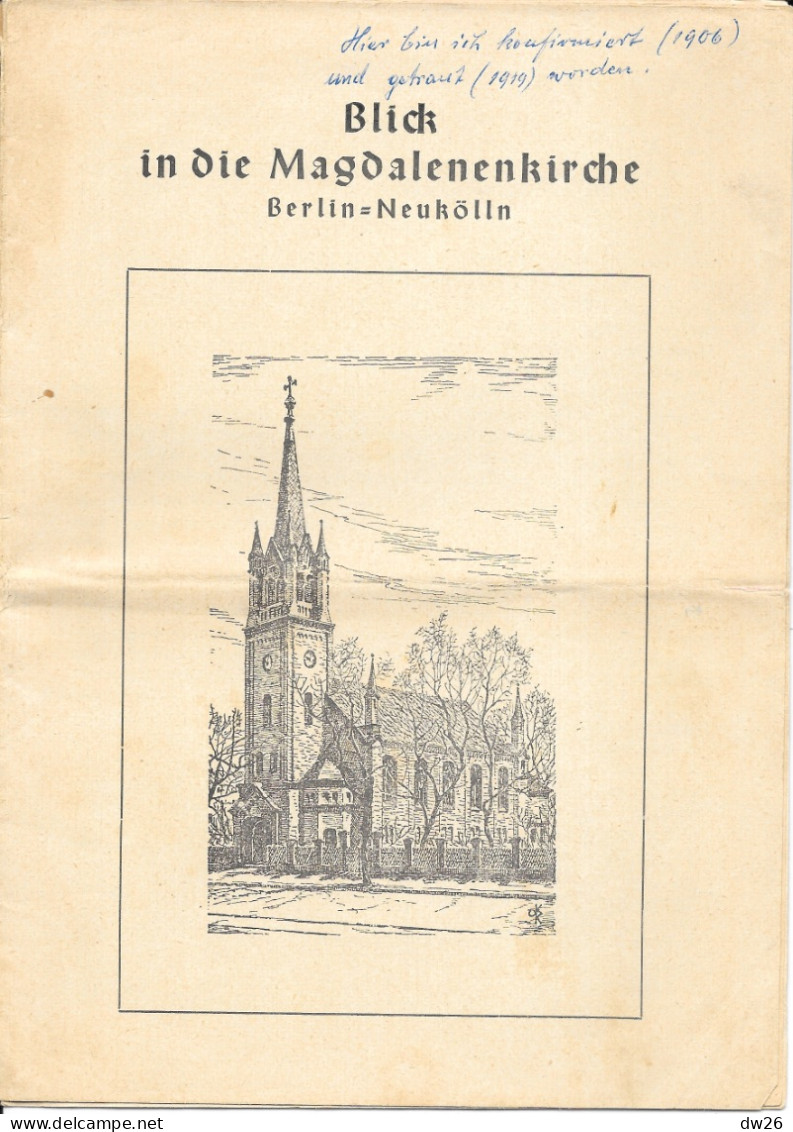 Religion - Berlin-Neukölln, Blick In Die Magdalenenkirche 1960 (Mit 80) Broschüre 12 P. - Cristianesimo