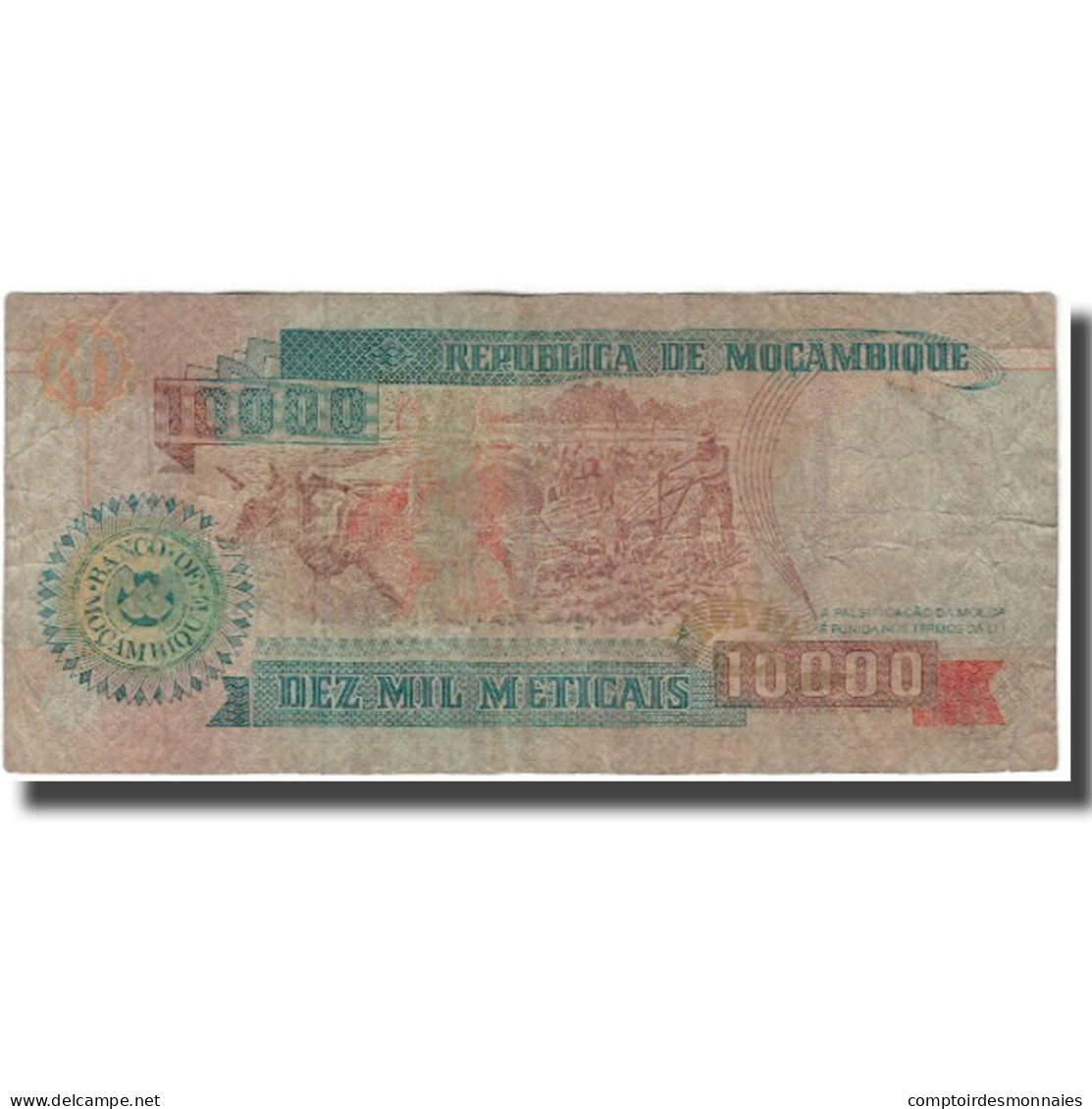 Billet, Mozambique, 10,000 Meticais, 1991-06-16, KM:137, B - Moçambique