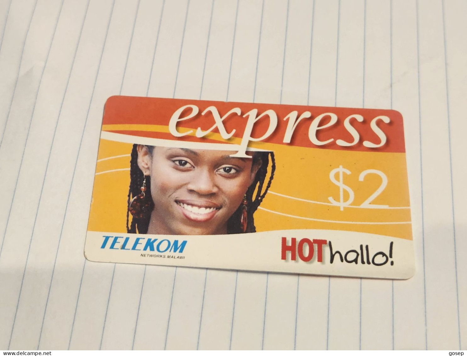 MALAWI-(MW-TNM-REF-0001)-Express -Smiling Girl 2$-(1)-(05005-23392-42646)-used Card Prepiad Free - Malawi