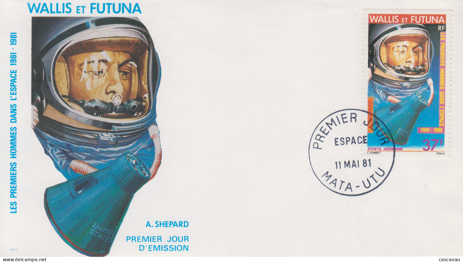 Enveloppe  FDC   1er   Jour     WALLIS  Et  FUTUNA    Astronaute  :  SHEPARD    1991 - FDC