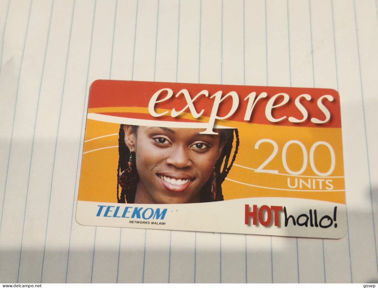 MALAWI-(MW-TNM-REF-0004)-Express -Smiling Girl 200-(2)-(60030-02200-74330)-used Card Prepiad Free - Malawi