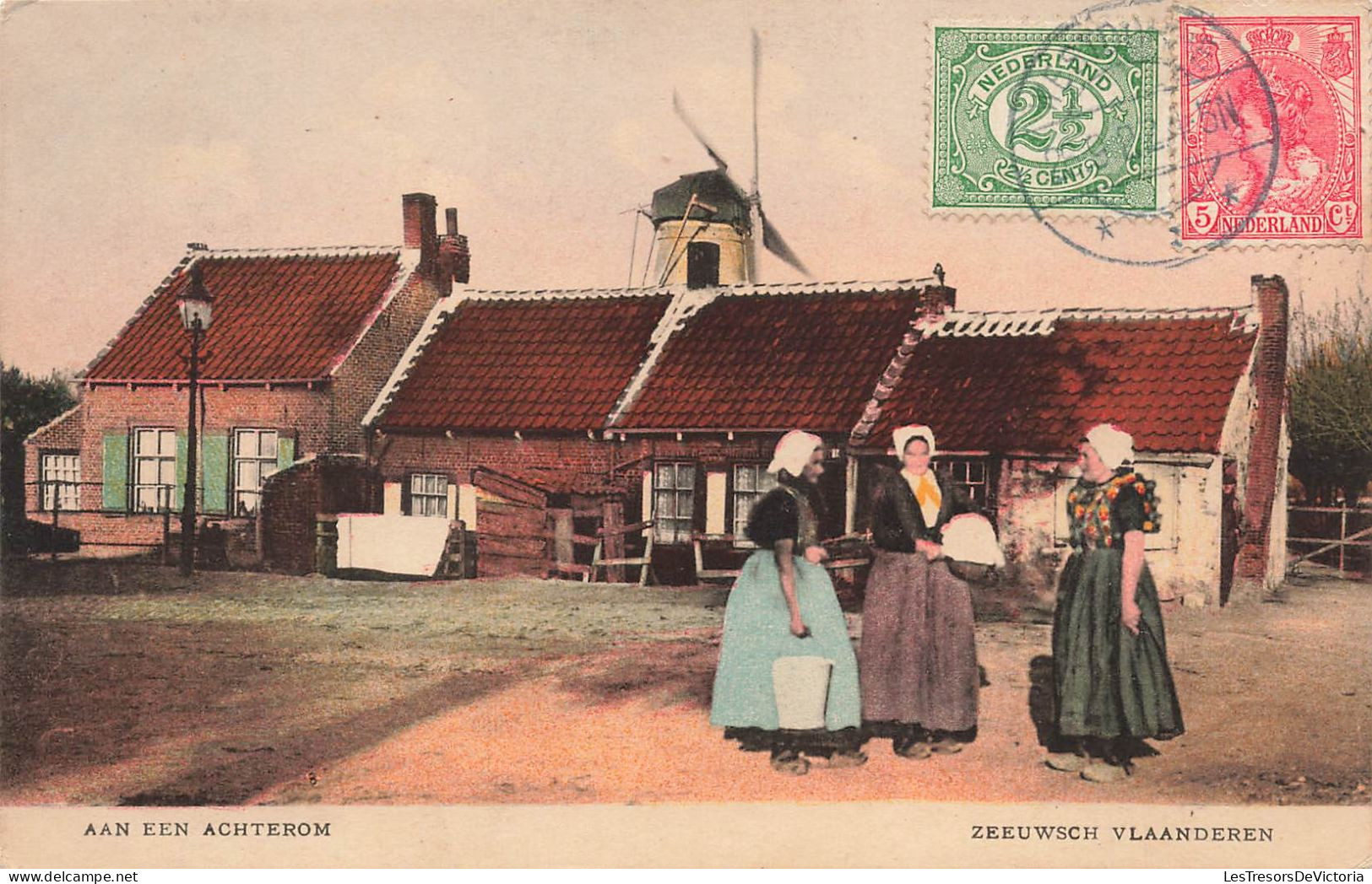 PAYS BAS - Dans Une Ruelle - Flandre Zélandaise - Colorisé - Carte Postale Ancienne - Other & Unclassified