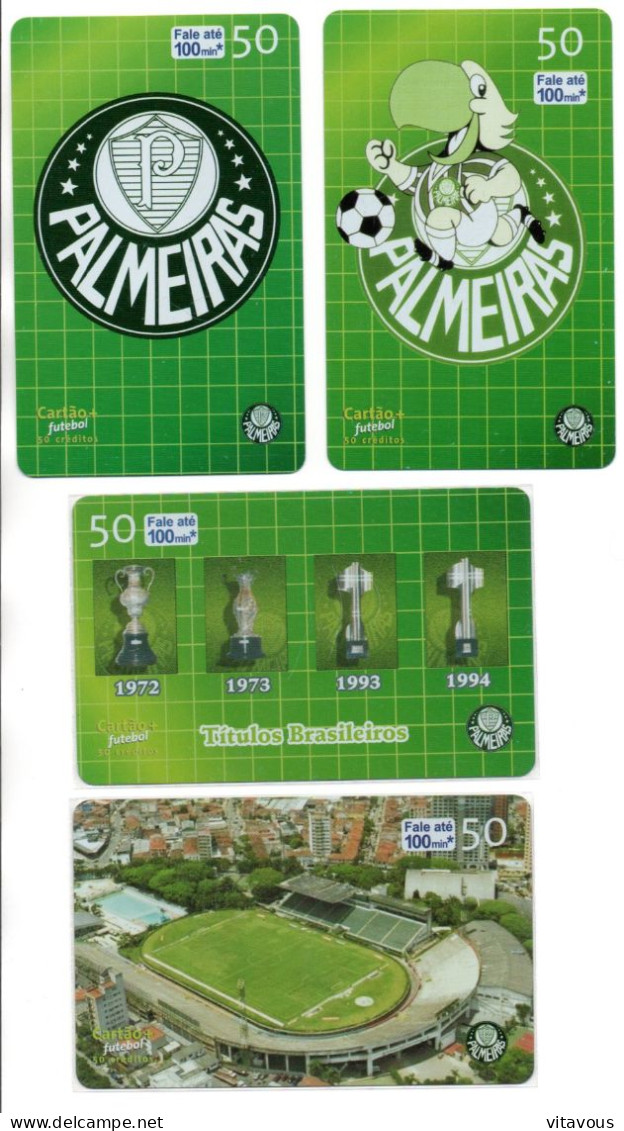Série Complète Football Soccer Sport 4 Télécartes Brésil Phonecard (salon 451) - Brasil