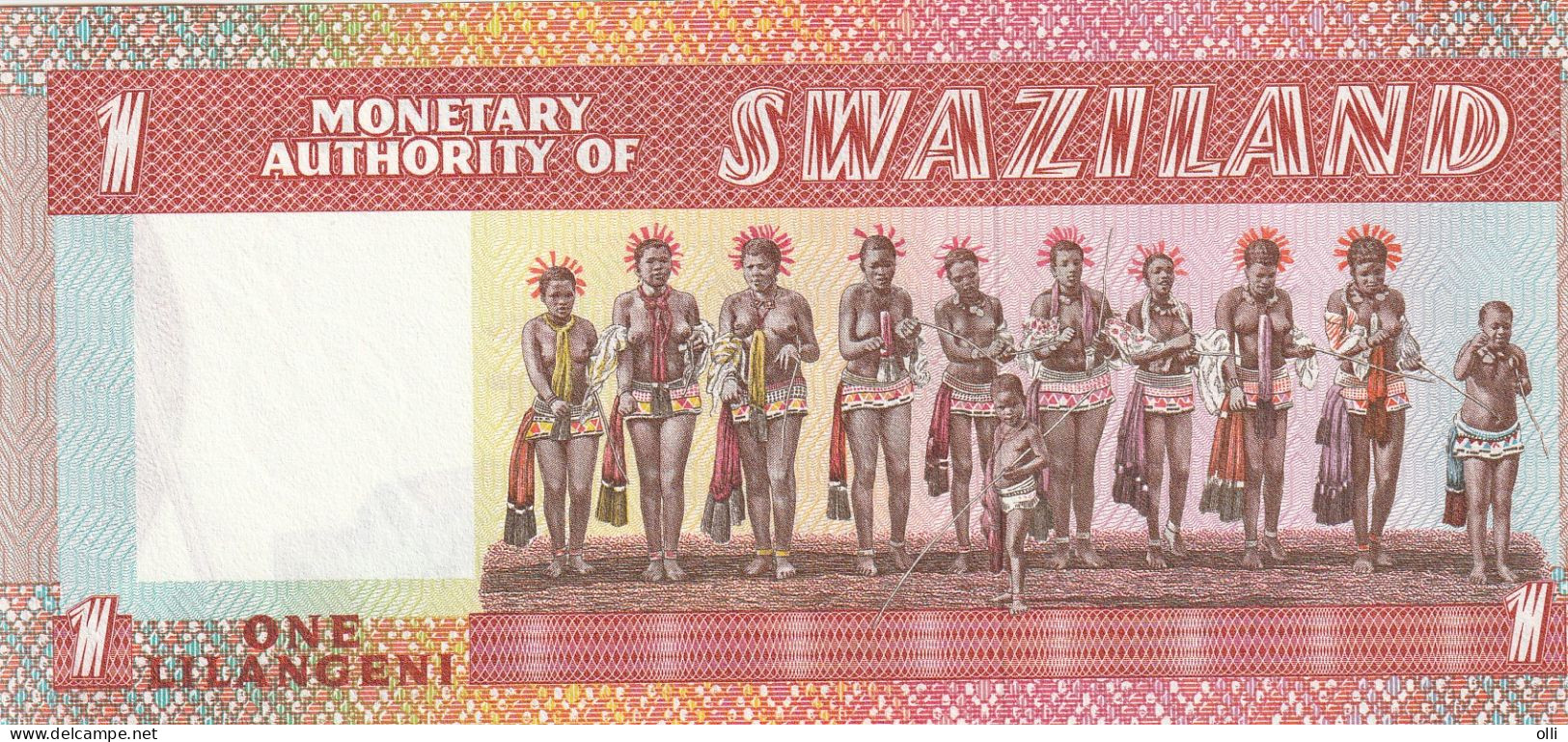 SWAZILAND 1 LILANGENI 1974 P-1 UNC - Swasiland