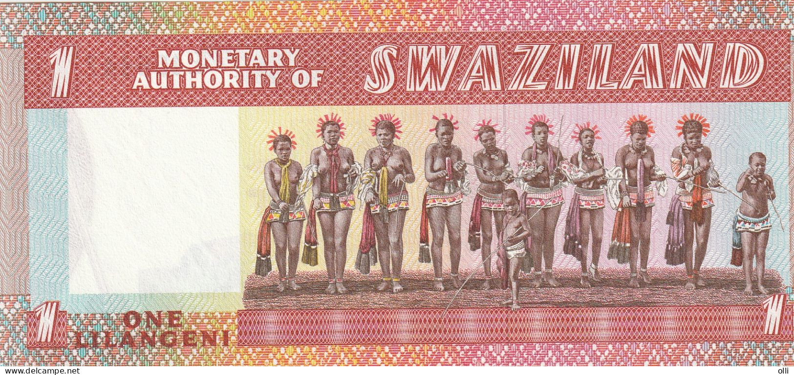SWAZILAND 1 LILANGENI 1974 P-1 UNC - Swaziland