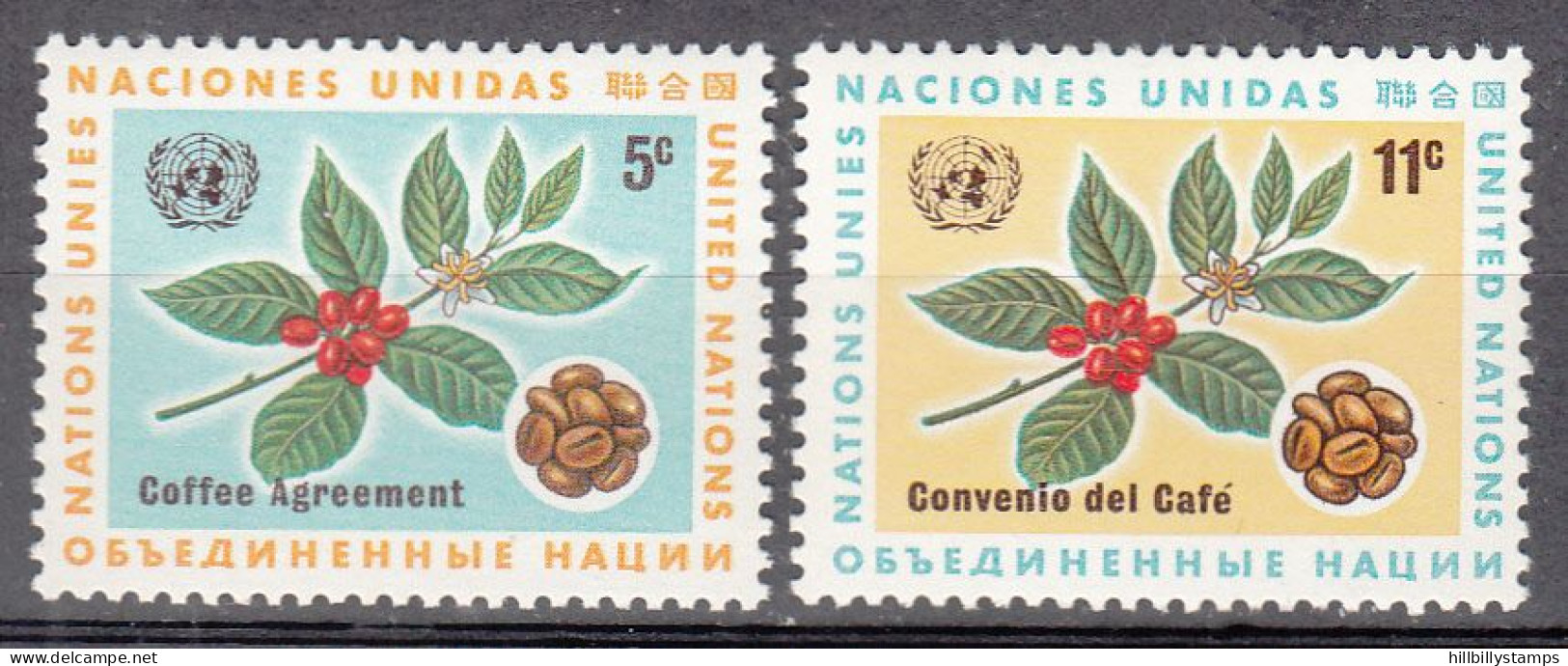 UNITED NATIONS NY   SCOTT NO 158-59   MNH     YEAR  1966 - Neufs