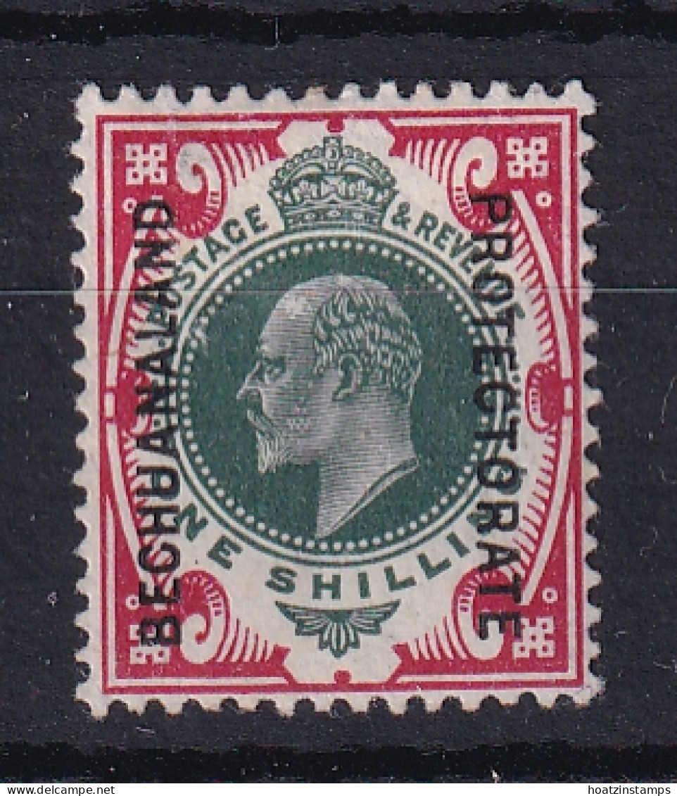 Bechuanaland: 1904/13   Edward 'Bechuanaland Protectorate' OVPT   SG71   1/-   Green & Carmine     MH - 1885-1964 Bechuanaland Protectorate