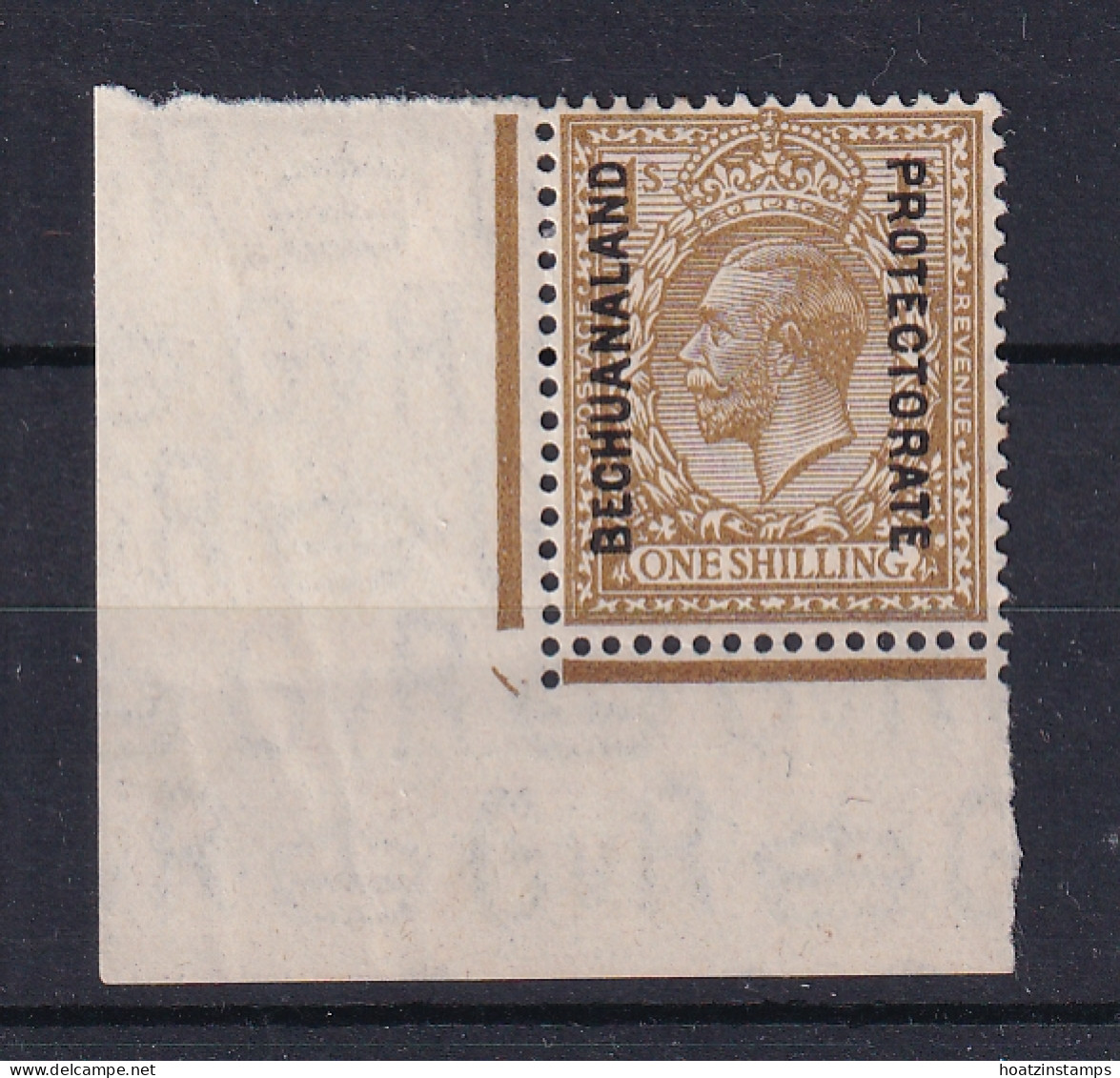 Bechuanaland: 1913/24   KGV 'Bechuanaland Protectorate' OVPT   SG82   1/-    Bistre    MNH - 1885-1964 Bechuanaland Protettorato