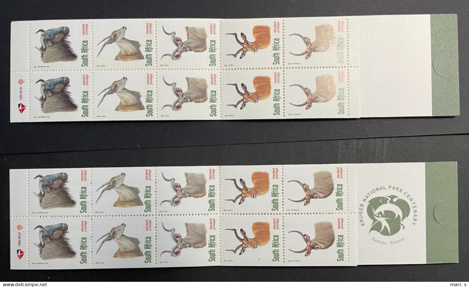 SOUTH AFRICA 1998 - NEUF**/MNH - LUXE - 2 X Booklets Carnets Markenheftchen Mi 1124 / 1128 - Différents - Cuadernillos