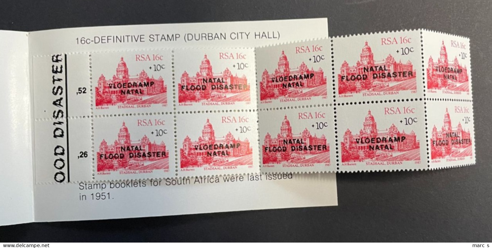 SOUTH AFRICA 1987 - NEUF**/MNH - Booklet Carnet Markenheftchen 5 X Mi 714 / 715 - Postzegelboekjes