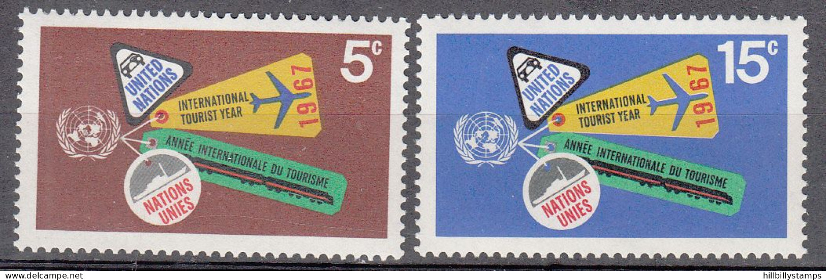 UNITED NATIONS NY   SCOTT NO 175-76   MNH     YEAR  1967 - Unused Stamps