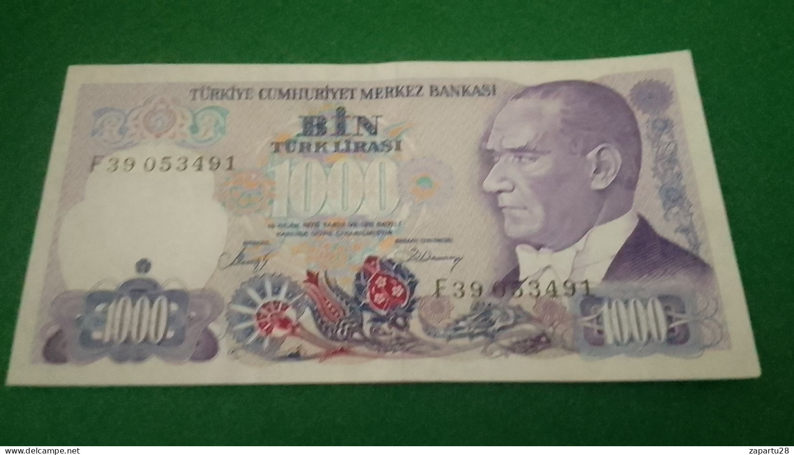 TÜRKİYE-        1000     LİRA      SERİE F39    XF - 10000 Lire