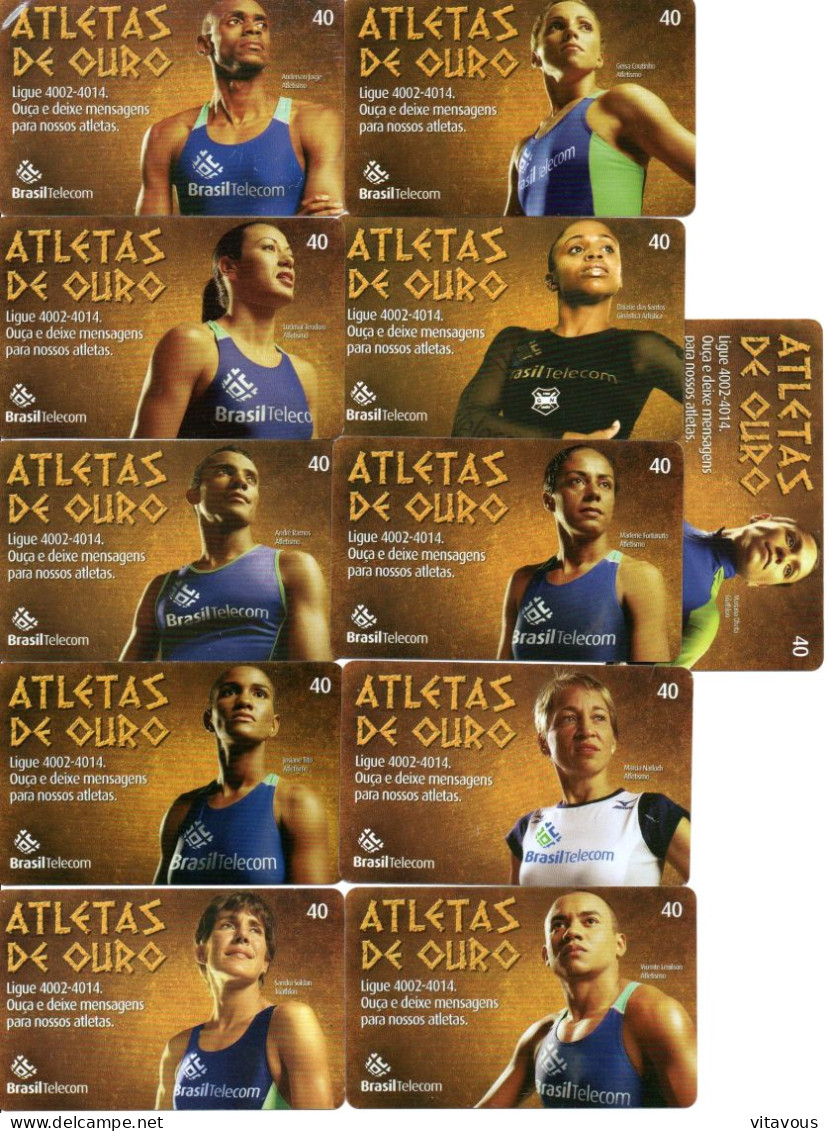 Série Complète Sport  Athlétisme  Série 11 Télécartes Brésil Phonecard (salon 452) - Brésil