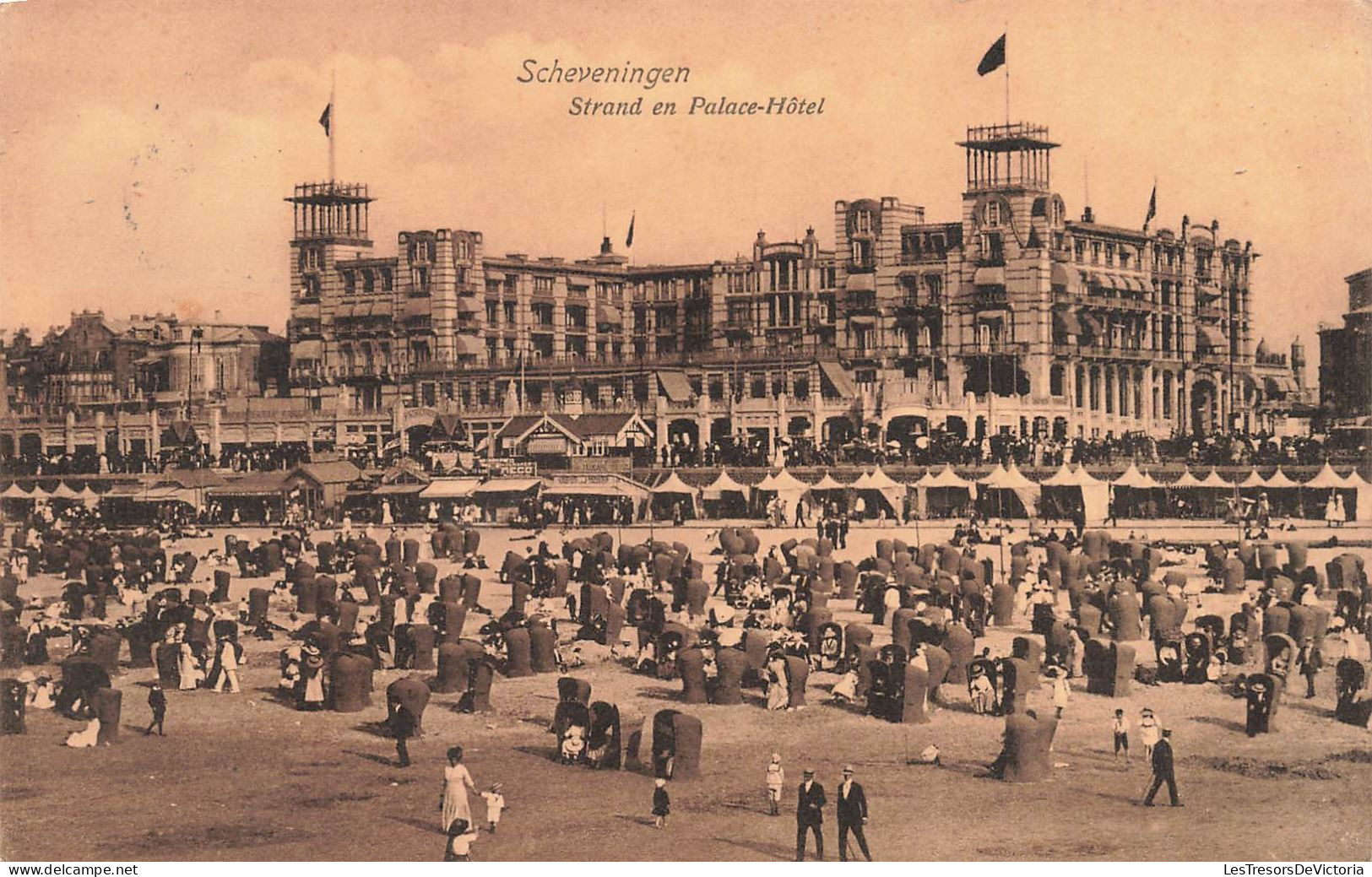 PAYS-BAS - Scheveningen - Strand En Palace-hôtel - Animé - Carte Postale Ancienne - Sonstige & Ohne Zuordnung