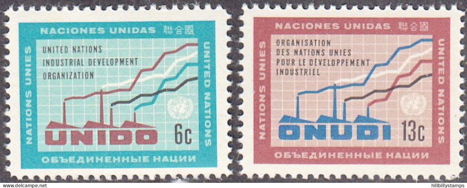 UNITED NATIONS NY   SCOTT NO 185-86   MNH     YEAR  1968 - Neufs