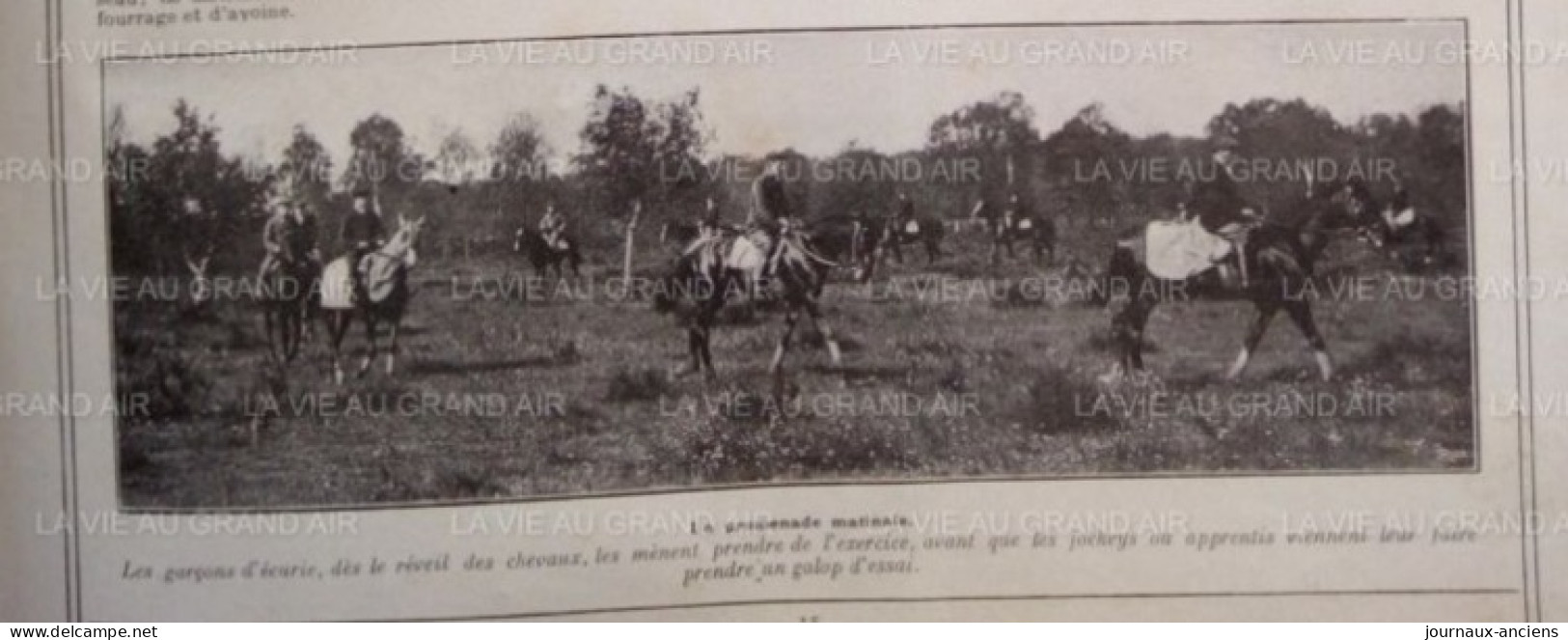 1907 HIPPISME - LES GAGNE=PETITS DE L'HIPPISME - LES GARÇONS D'ÉCURIE - LA VIE AU GRAND AIR - Equitation