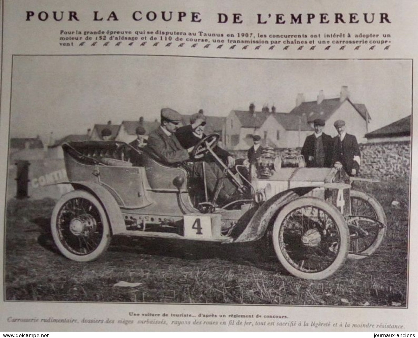 1907 L'AUTOMOBILE CLUB D'ALLEMAGNE - LA COUPE DE L'EMPEREUR - LA VIE AU GRAND AIR - Libri