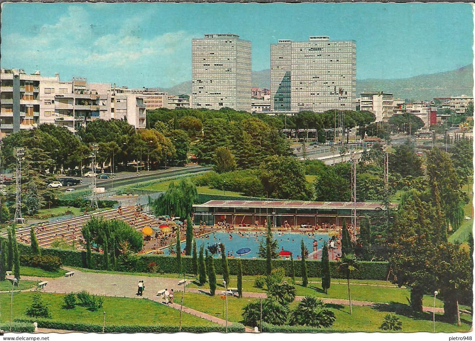 Roma (Lazio) EUR, Piscina Delle Rose, Roses Bathing-pool, Piscine Des Roses - Panoramic Views