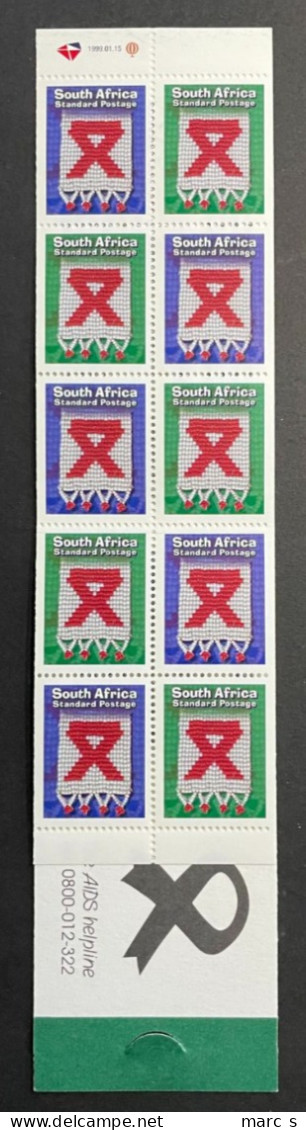 SOUTH AFRICA  1999 - 01 - 15  - NEUF**/MNH - Booklet Carnet Markenheftchen Mi 1194 / 1195 - AIDS - Cuadernillos