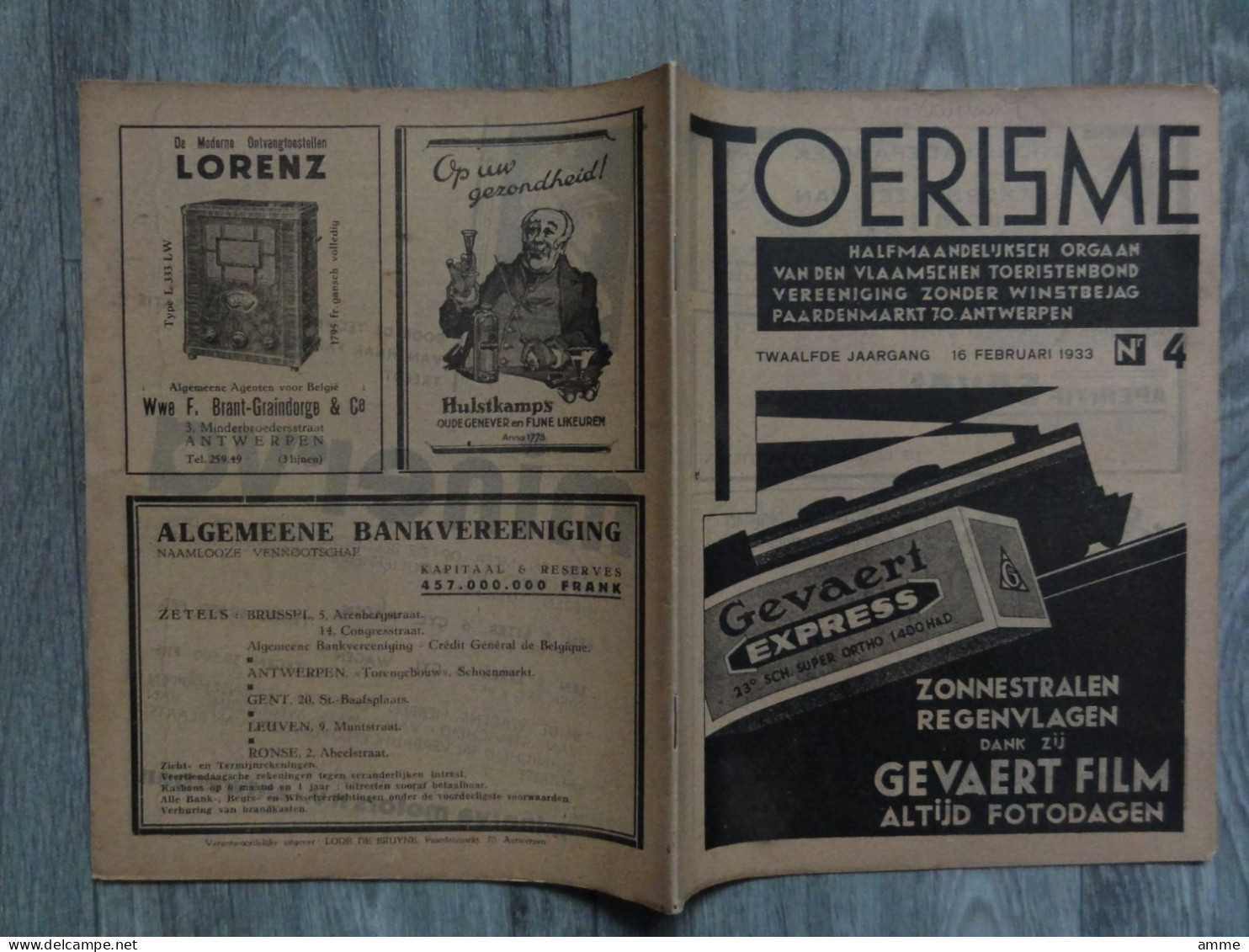 Toerisme  *  (tijdschrift N° 4 - Februari 1933)  Bautzen - Nieuwpoort - Film - Bayonne - Pub. Minerva, Gevaert - Tourismus