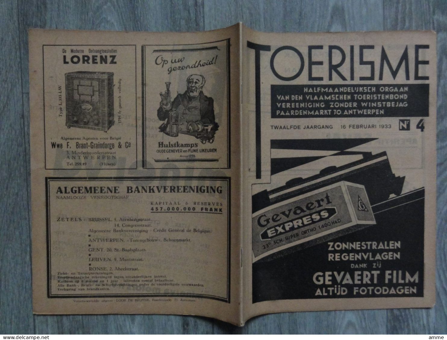 Toerisme  *  (tijdschrift N° 4 - Februari 1933)  Bautzen - Nieuwpoort - Film - Bayonne - Pub. Minerva, Gevaert - Tourism