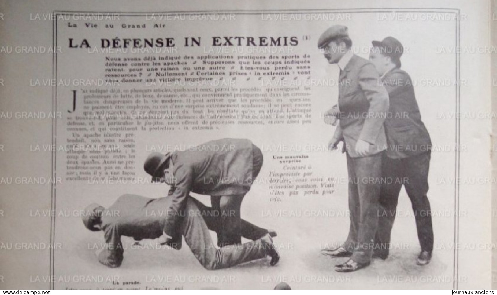 1907 L'ART DE SE DEFENDRE - JIU JITSU - LA DEFENSE IN-EXTREMIS - Revue Complète " LA VIE AU GRAND AIR " - Sports De Combat