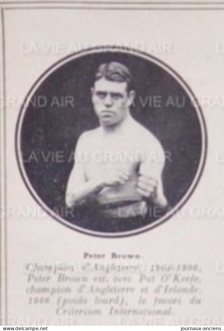 1907 LES CRITÉRIUMS DE BOXE ANGLAISE - MARC GAUCHER - TED WARD - JOHNNY HUGHES - PÉTER BROWN - LA VIE AU GRAND AIR - Libros