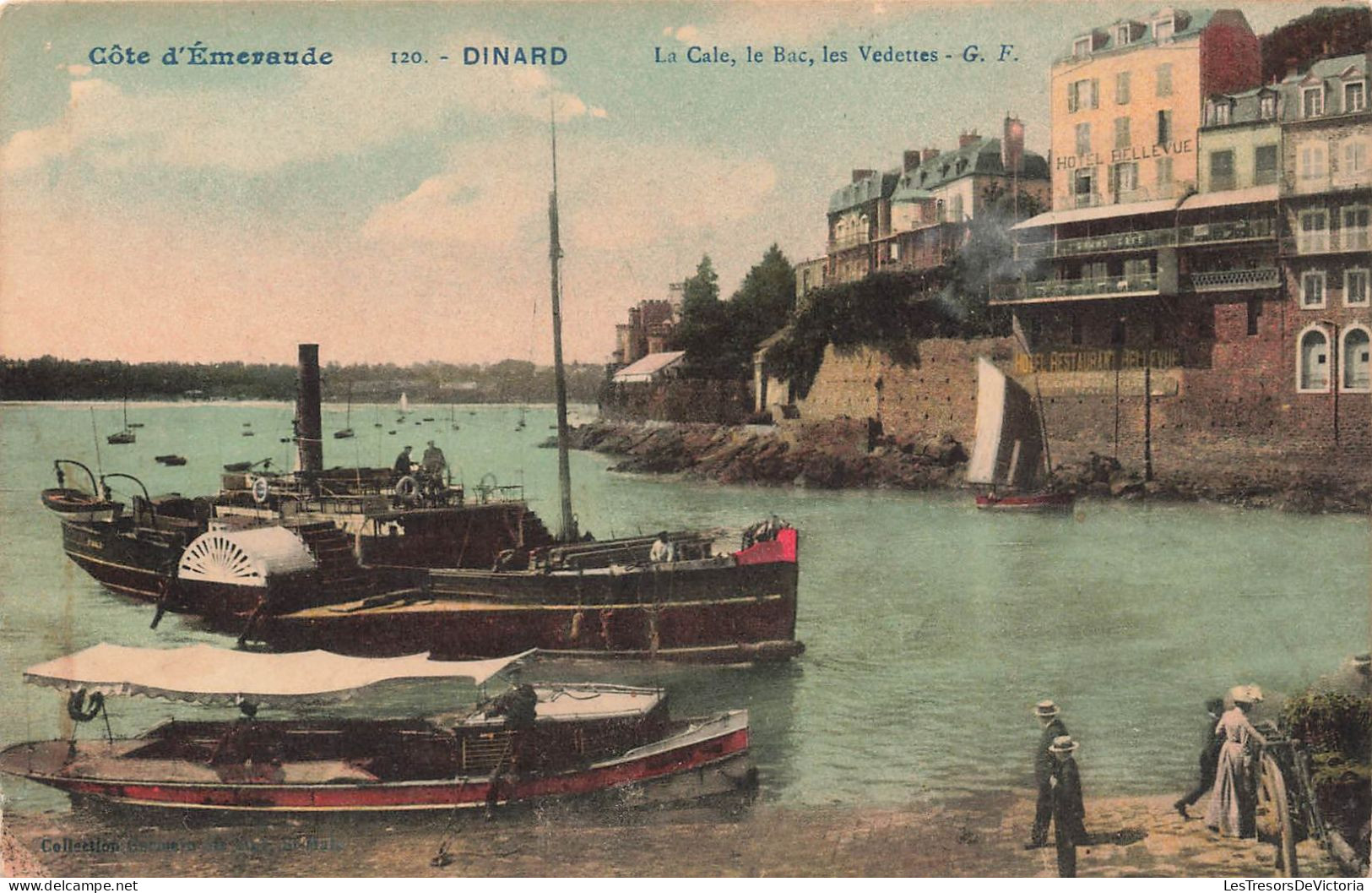 FRANCE - Dinard - La Cale - Le Bac - Les Vedettes - Colorisé - Carte Postale Ancienne - Dinard