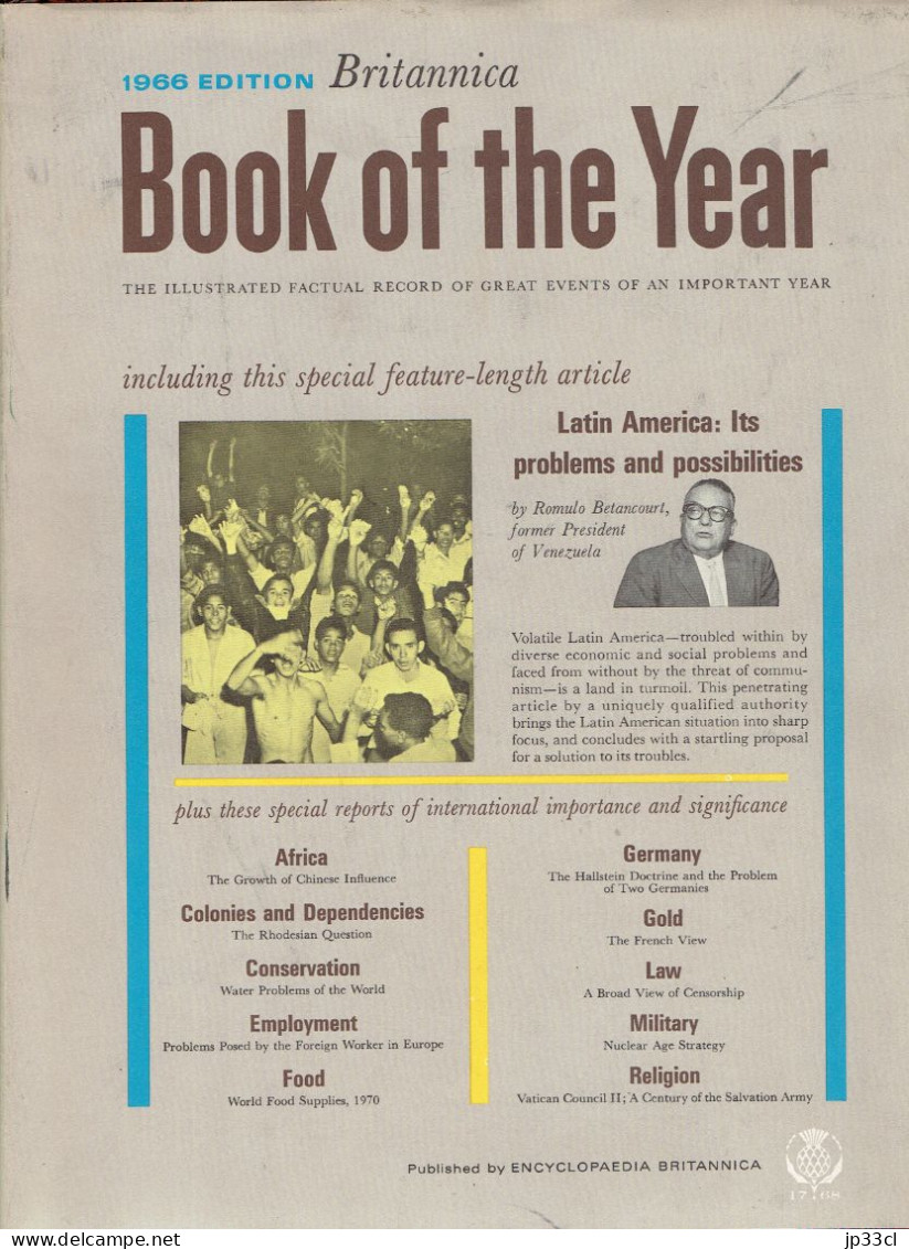 Britannica Book Of The Year 1966 (Collectif, 812 Pages) - Monde