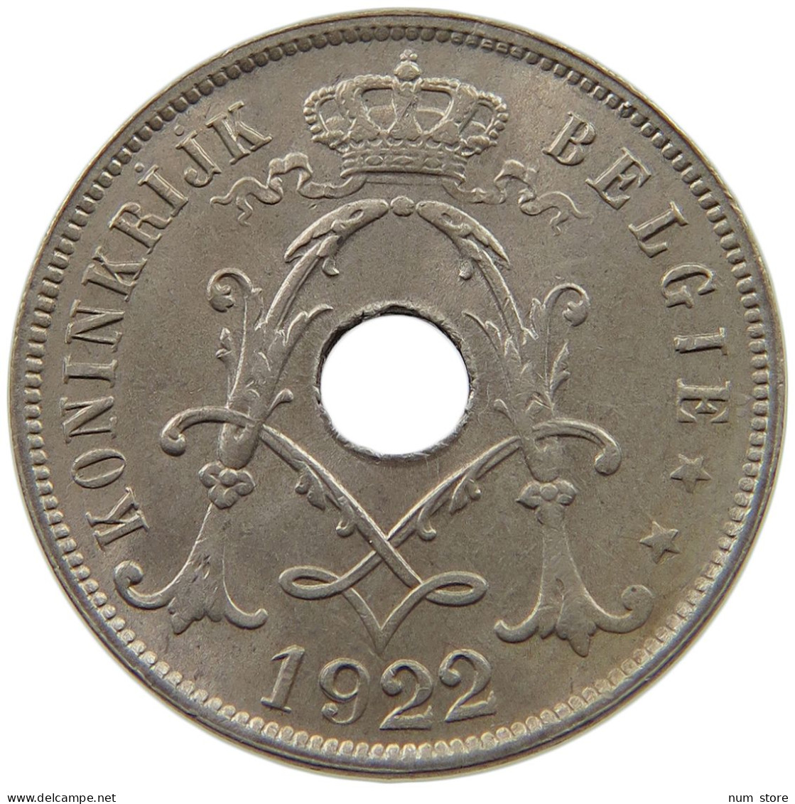 BELGIUM 25 CENTIMES 1922  #t061 0261 - 25 Centimes