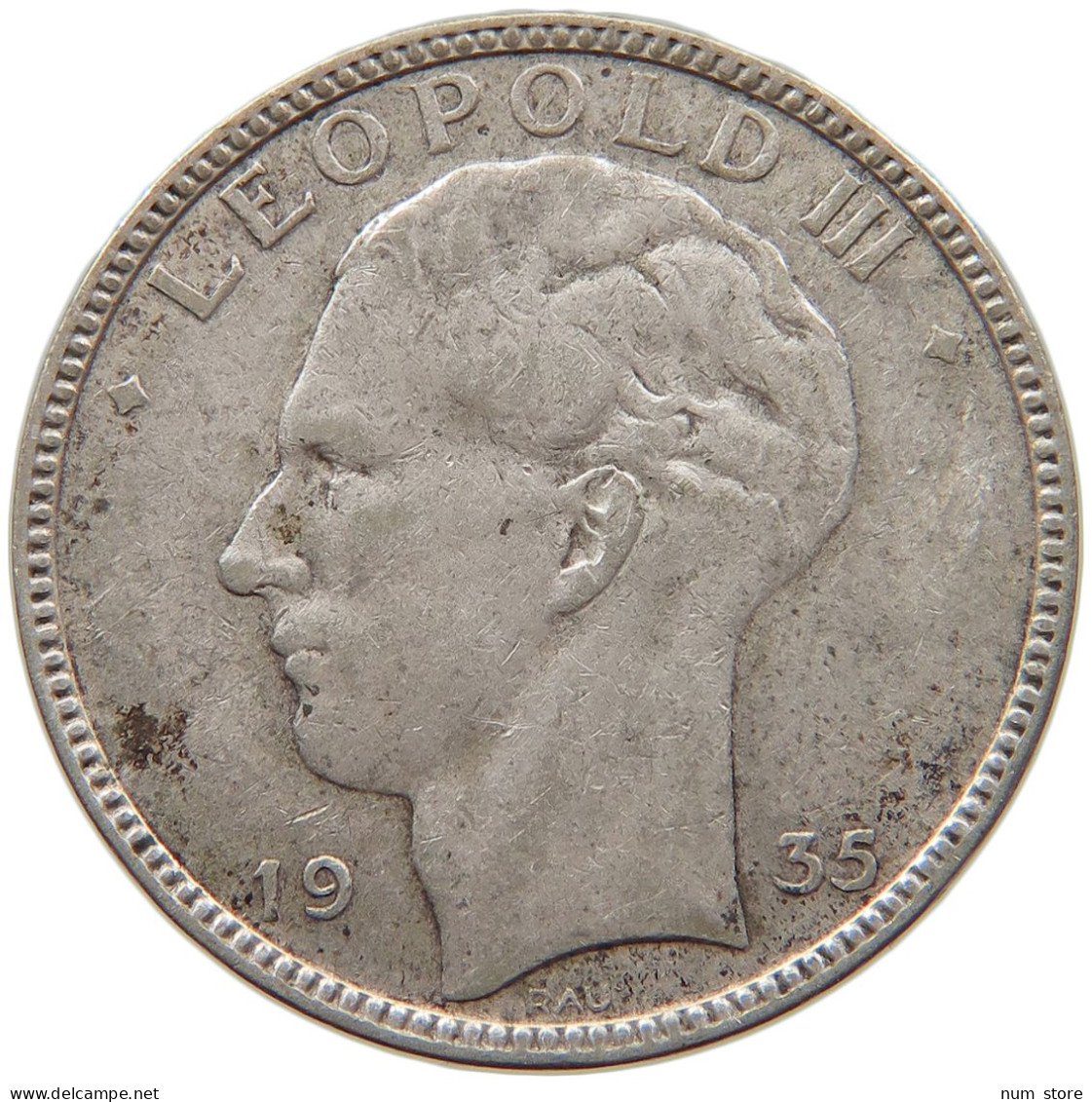 BELGIUM 20 FRANCS 1935 LEOPOLD III. (1934-1951) #s016 0209 - 20 Frank