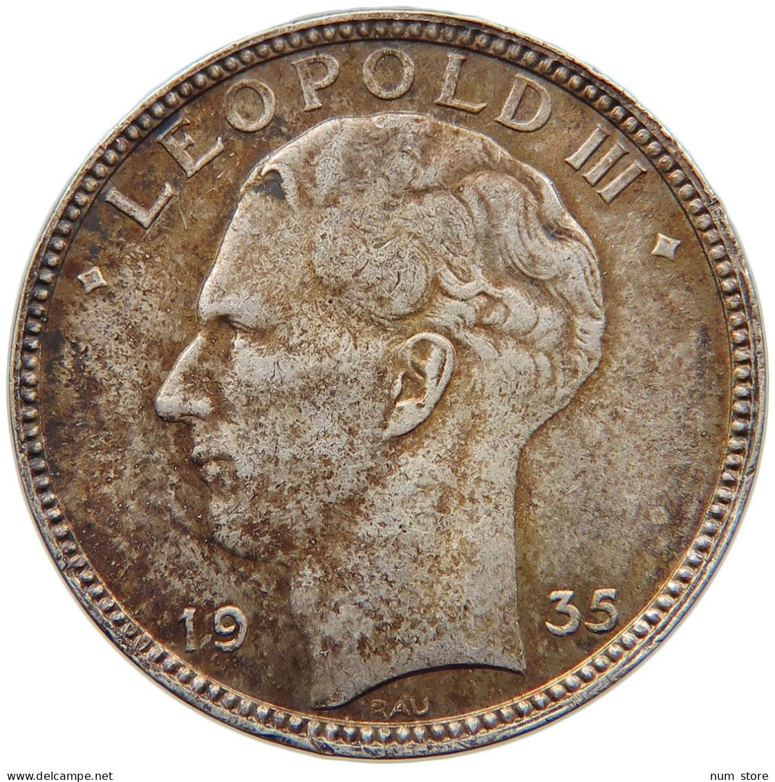 BELGIUM 20 FRANCS 1935 LEOPOLD III. (1934-1951) #s004 0091 - 20 Frank