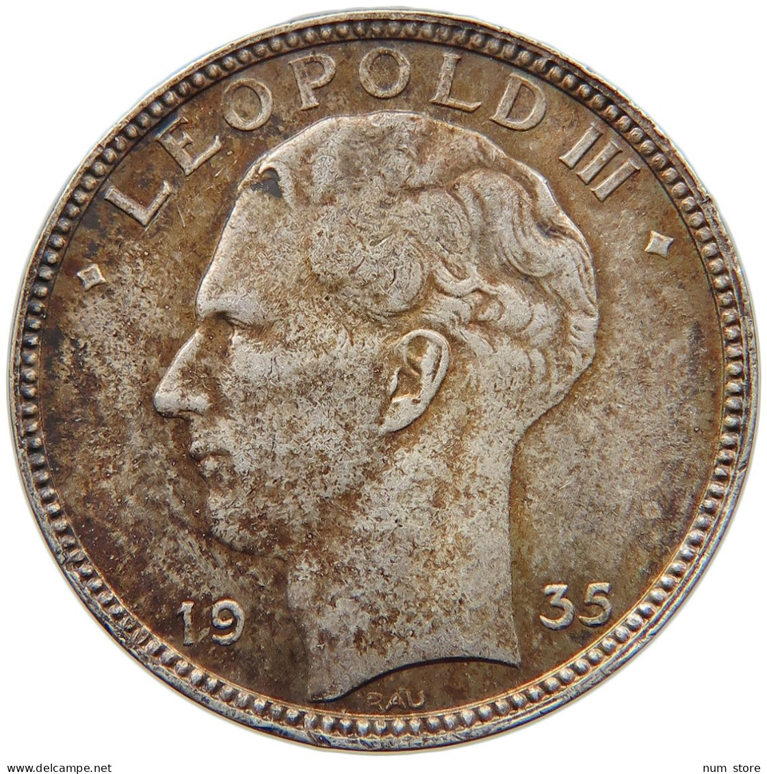 BELGIUM 20 FRANCS 1935 LEOPOLD III. (1934-1951) #s004 0091 - 20 Francs