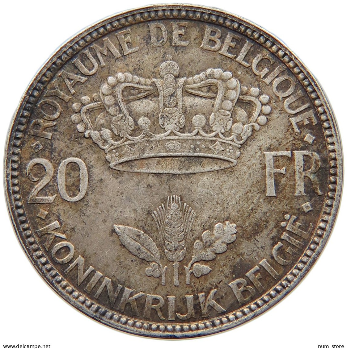 BELGIUM 20 FRANCS 1935 LEOPOLD III. (1934-1951) #s004 0091 - 20 Francs