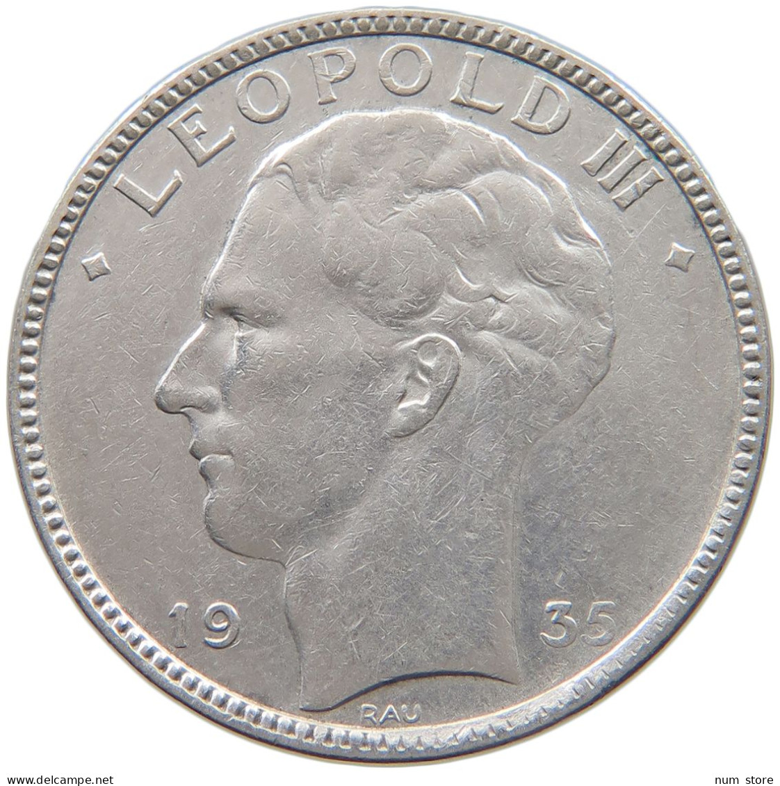 BELGIUM 20 FRANCS 1935 LEOPOLD III. (1934-1951) #c018 0031 - 20 Francs