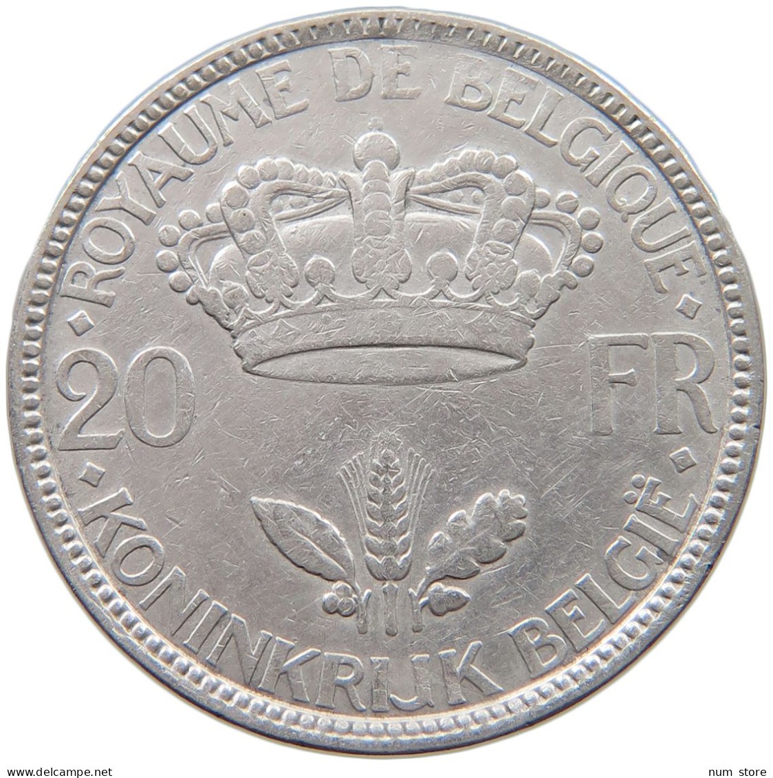 BELGIUM 20 FRANCS 1935 LEOPOLD III. (1934-1951) #c018 0031 - 20 Francs